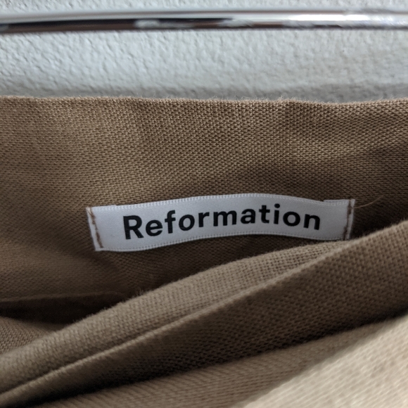 NEW Reformation Florence Linen Wrap Skirt Large - Picture 4 of 9